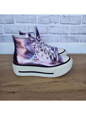 ⭐Converse Chuck Taylor All Star Lift Double Stack Purple Sz 7 Mens Shoes A15163C